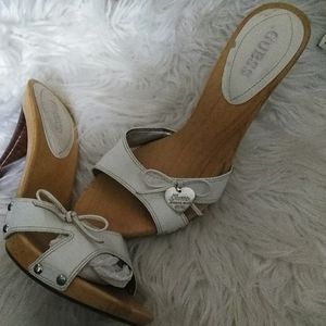 Guess wood heels,size9m